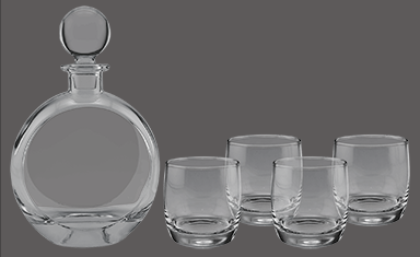 750mL Round Decanter Set