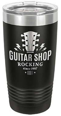 20oz Black with Silver Ring Tumbler